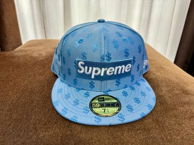 Supreme Monogram Box Logo New Era "Light Blue"