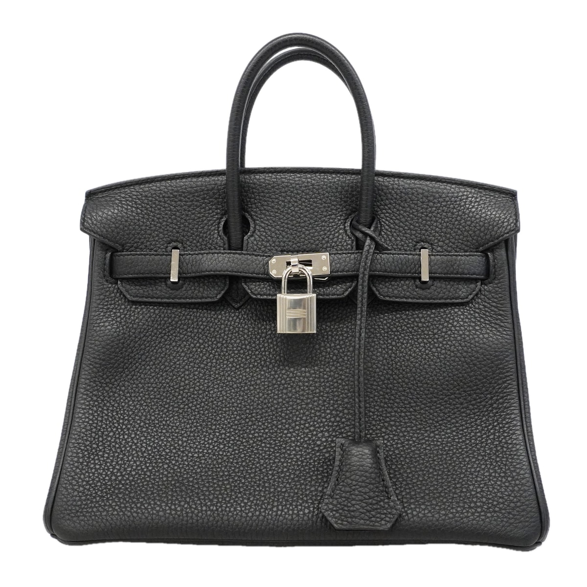 ★SALE【6hc2516-g】エルメス ハンドバッグ バーキン25 トゴ ブラック シルバー金具 Z刻印【中古】レディース