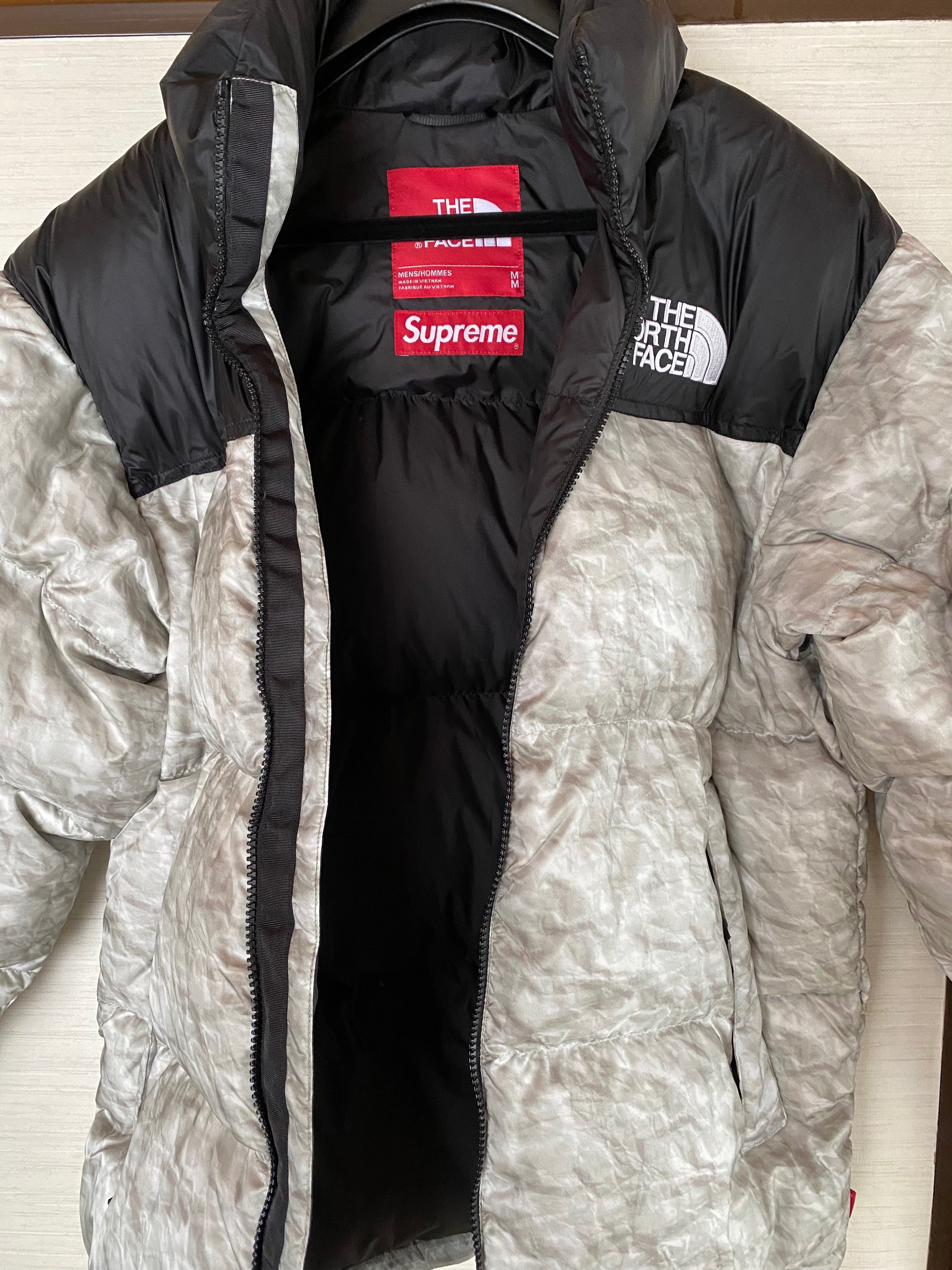 Supreme x The North Face Nuptse Jacket "White Paper Print"