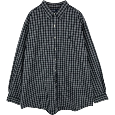 古着 ラルフローレン Ralph Lauren POLO by Ralph Lauren LOWELL SPORT 長袖 ボタンダウンチェックシャツ メンズXXL相当/eaa678104