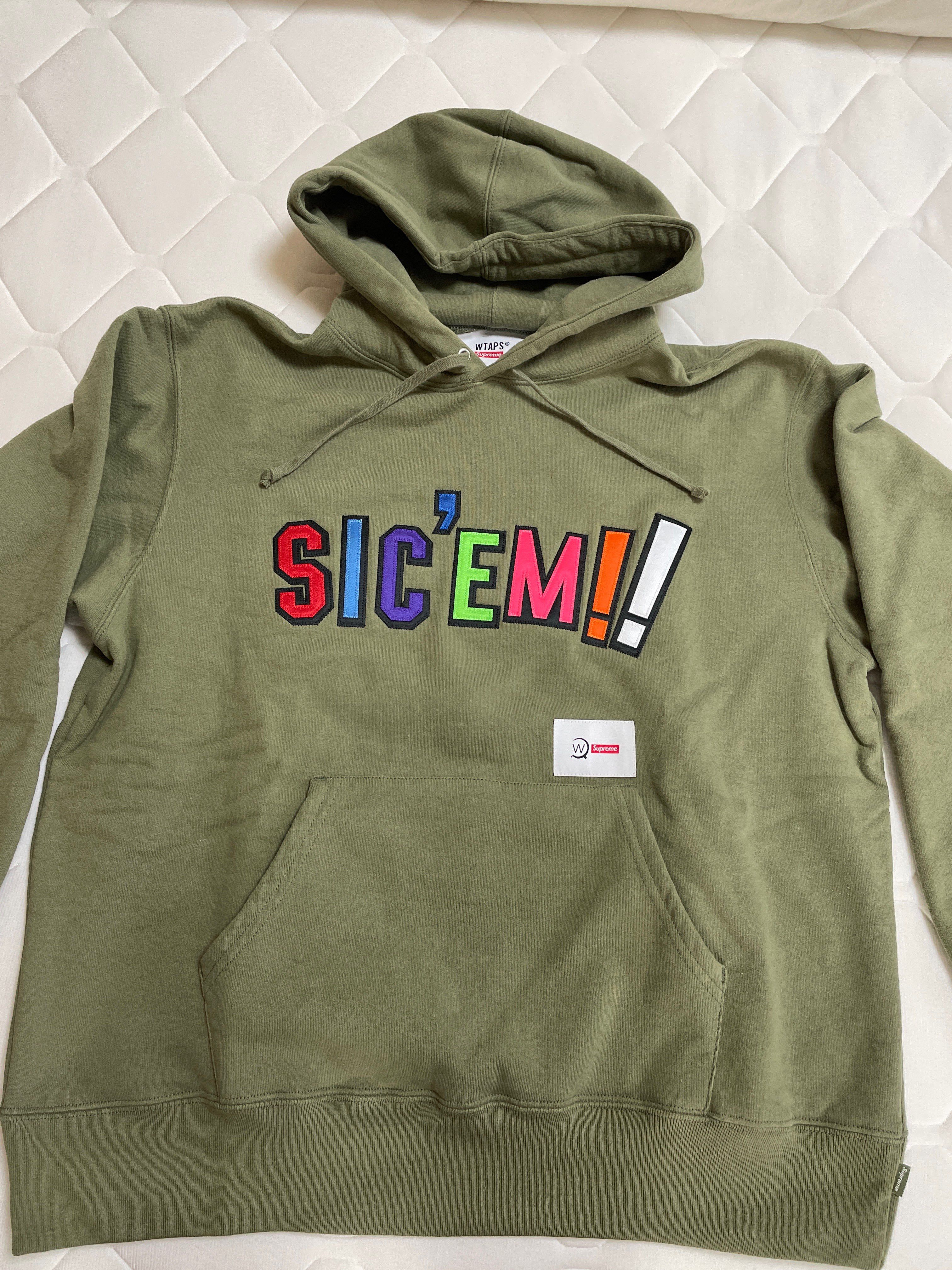 Supreme / WTAPS Sic'em! Hooded Sweatshirt "Olive Drab"
