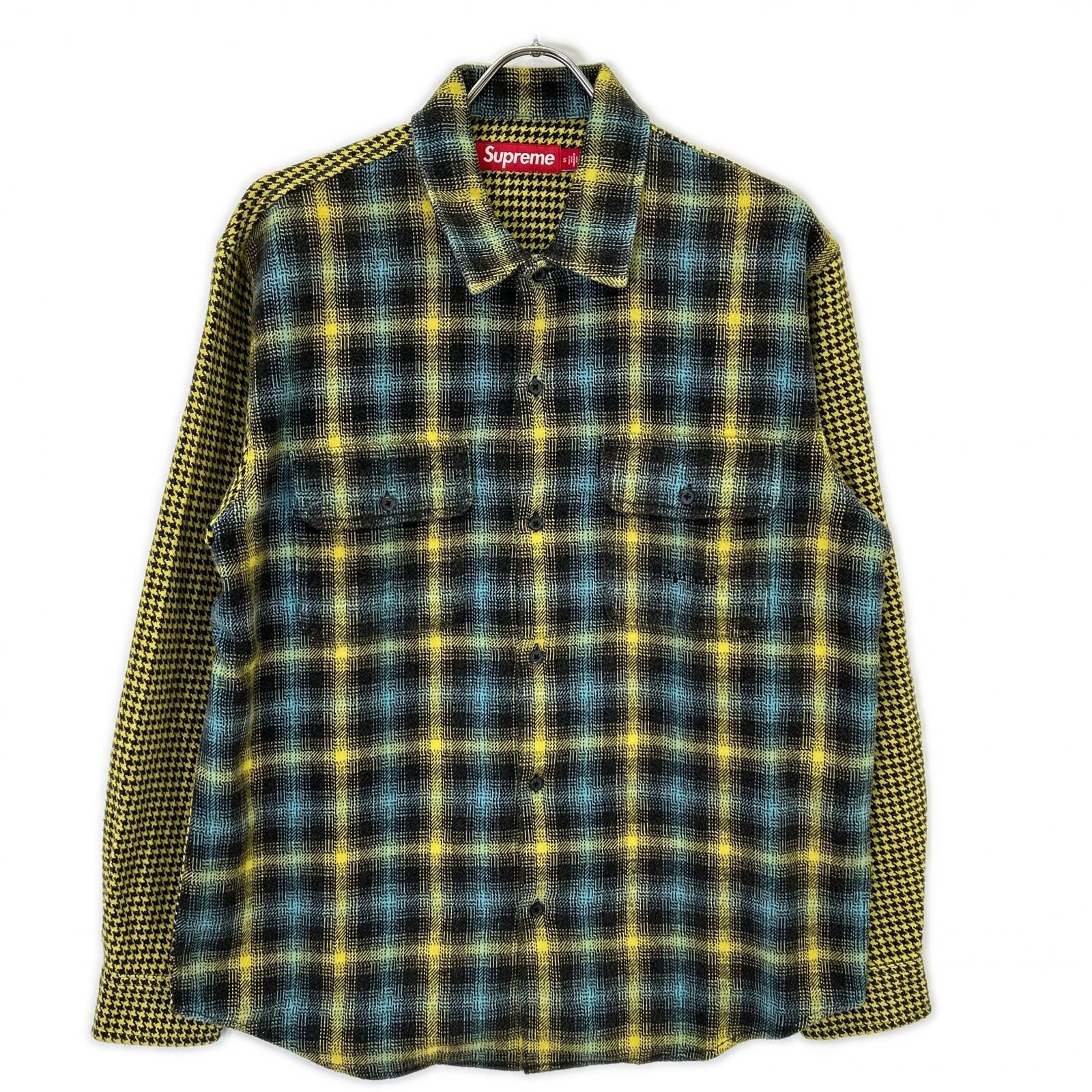シュプリーム Houndstooth Plaid Flannel Shirt ハウンドトゥース プレイド フランネル シャツ S