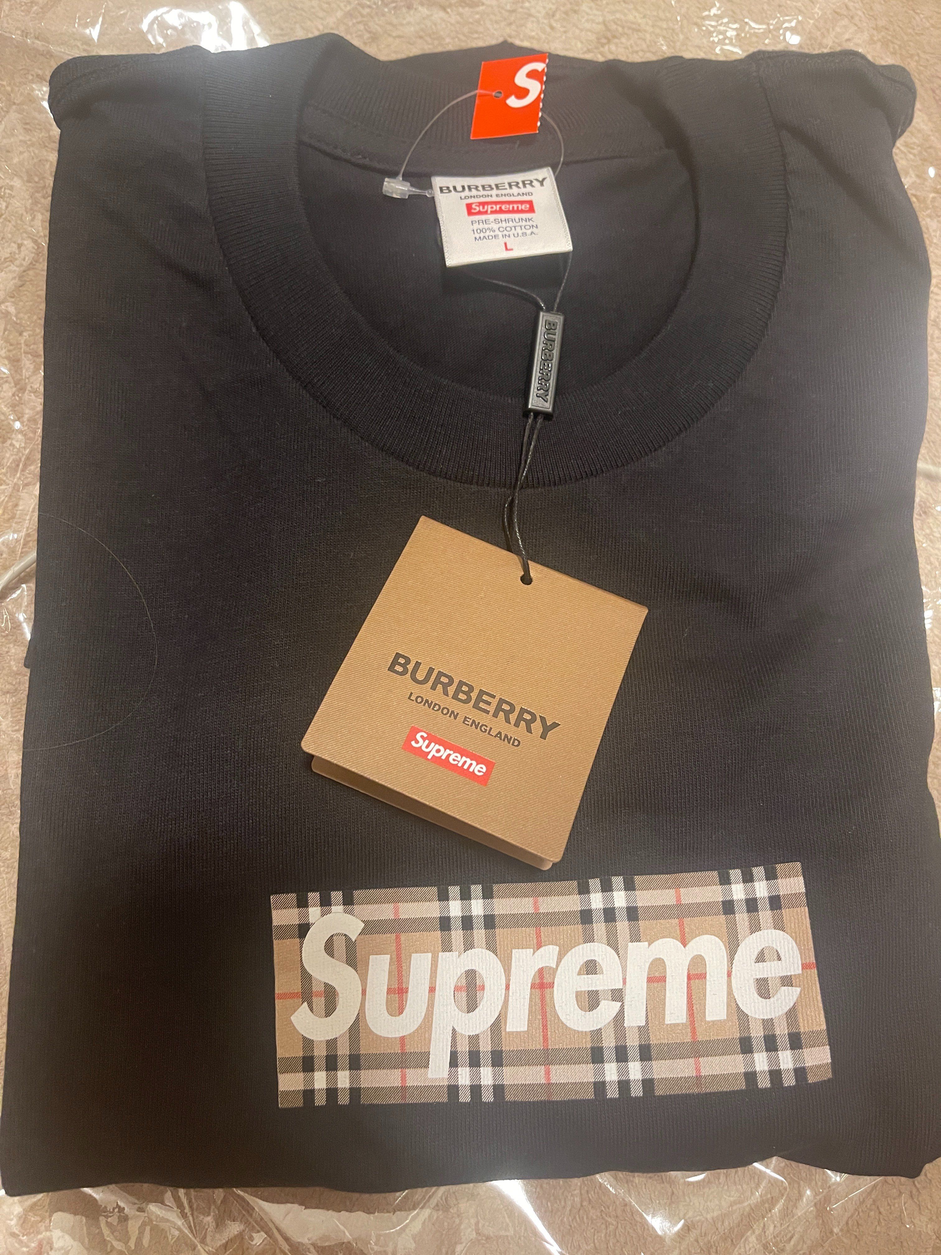 Supreme / Burberry Box Logo Tee "Black"