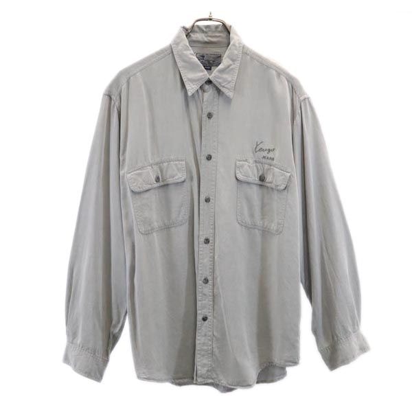 KENZO JEANS ケンゾージーンズ 長袖 シャツ XL グレー系