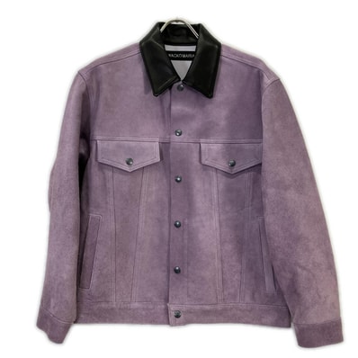ワコマリア パープル COW HIDE 24aw SUEDE TRUCKER JACKET S