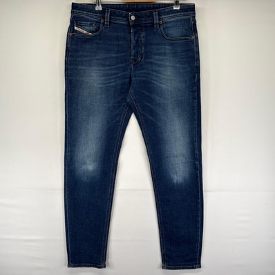 古着 ディーゼル DIESEL デニム パンツ デニムパンツ Gパン ボタンフライ 5ポケット ワンポイントロゴ 34 ブルー系 メンズ