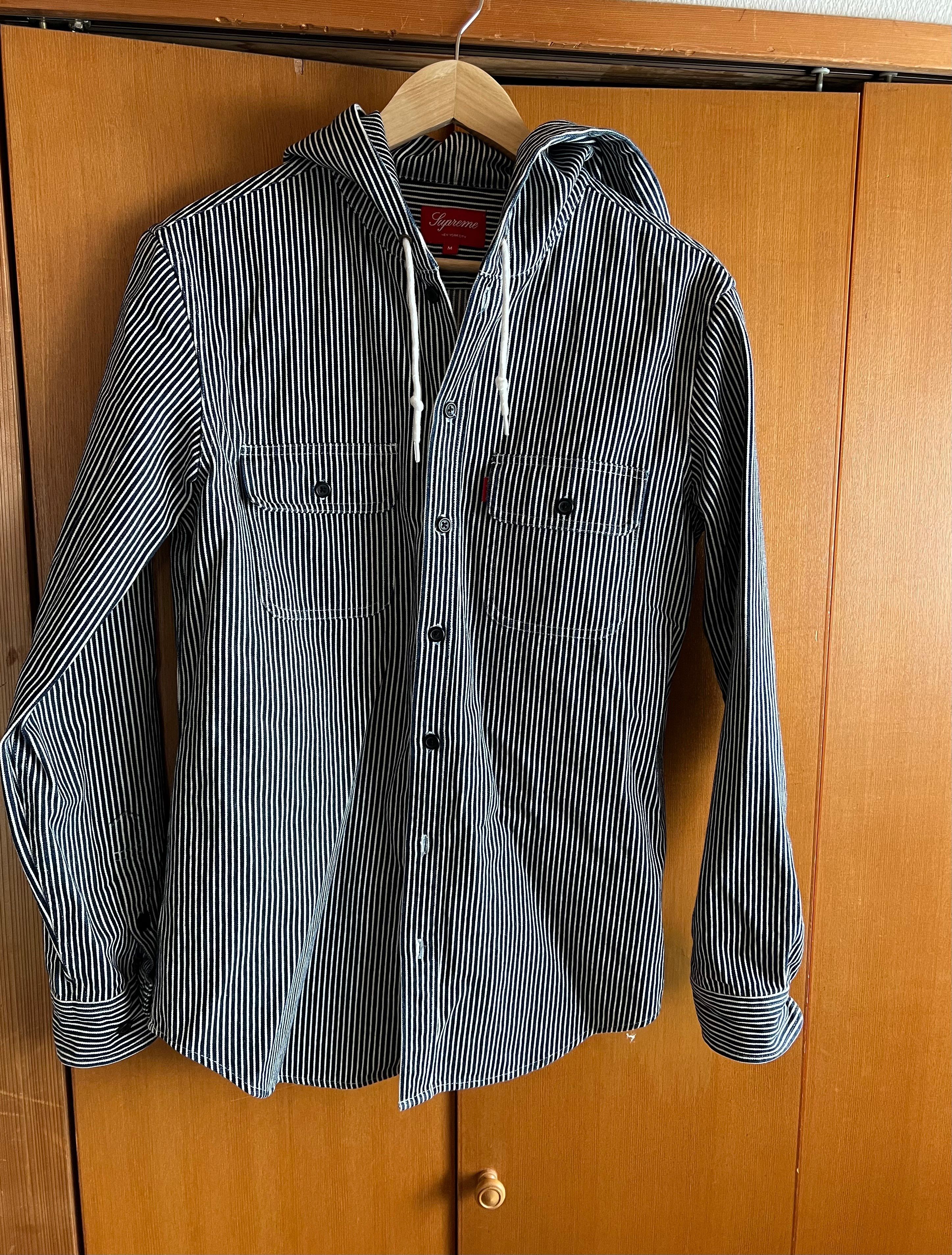 supreme hooded denim shirt