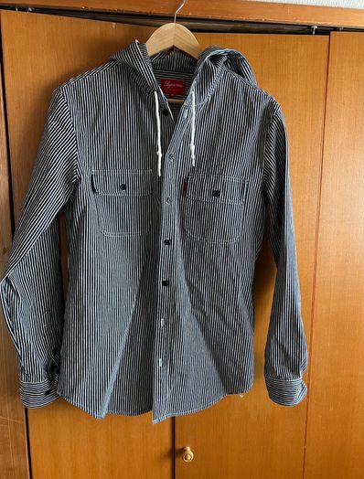 supreme hooded denim shirt