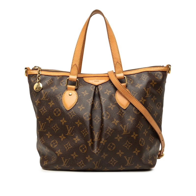 ルイ ヴィトン モノグラム パレルモPM ハンドバッグ ショルダーバッグ 2WAY M40145 ブラウン PVC レザー レディース LOUIS VUITTON 中古