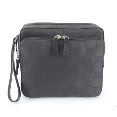 ■美品 グッチ GGナイロン 018 1603 セカンドバッグ