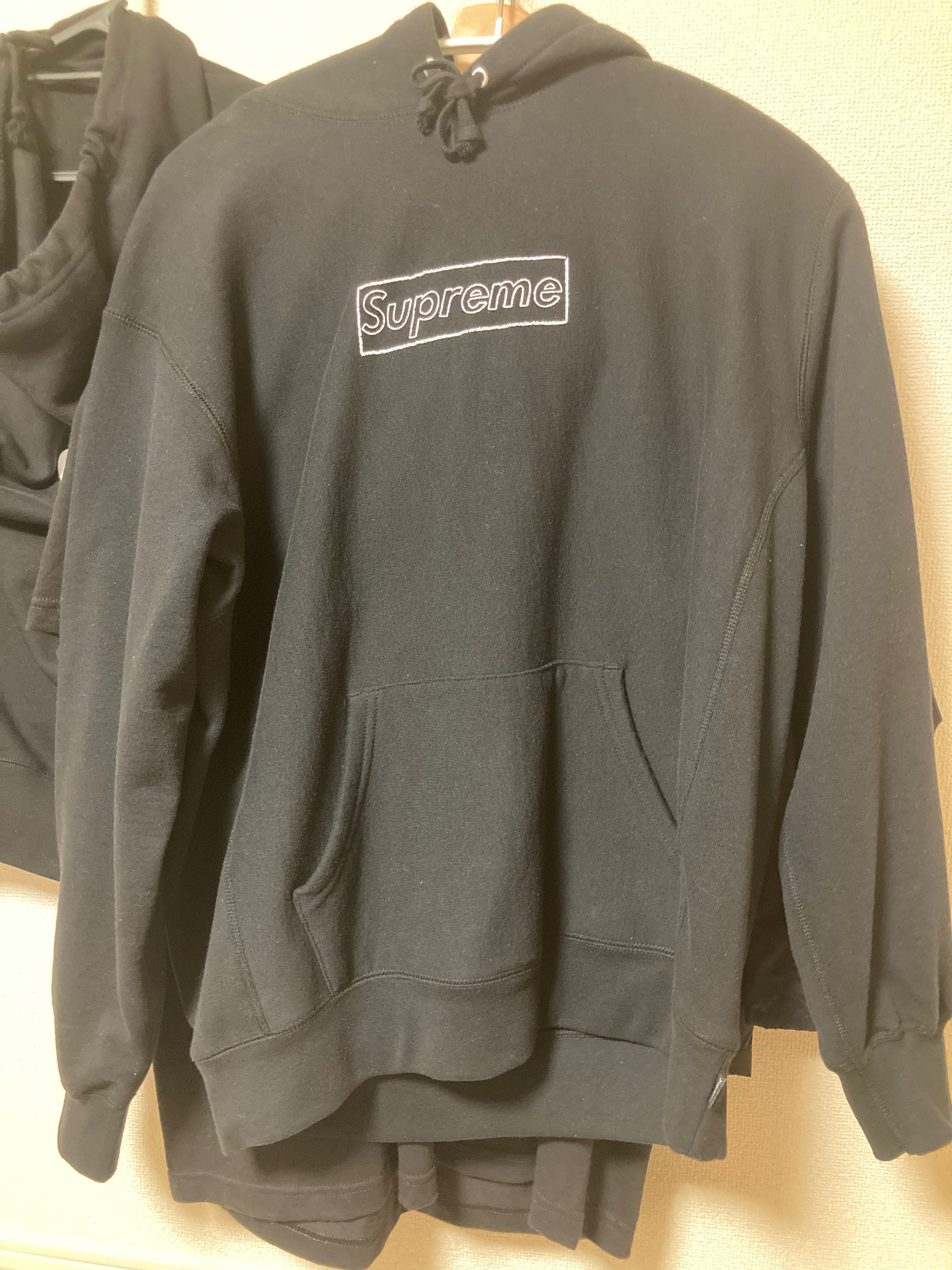 Supreme KAWS Chalk Logo Hooded Sweatshirt "Black"(2021)