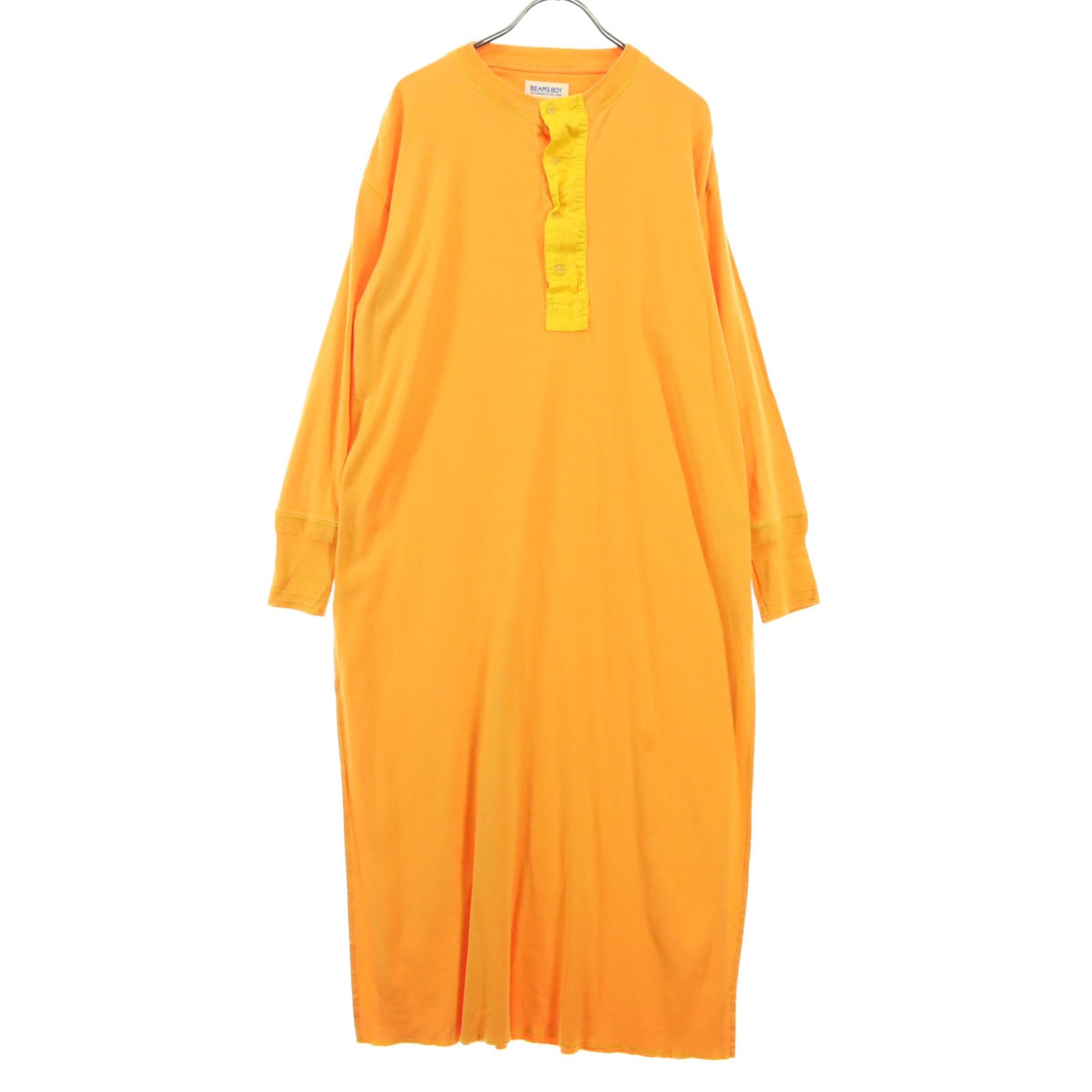 BEAMS BOY ビームスボーイ 長袖 ロングワンピース オレンジ