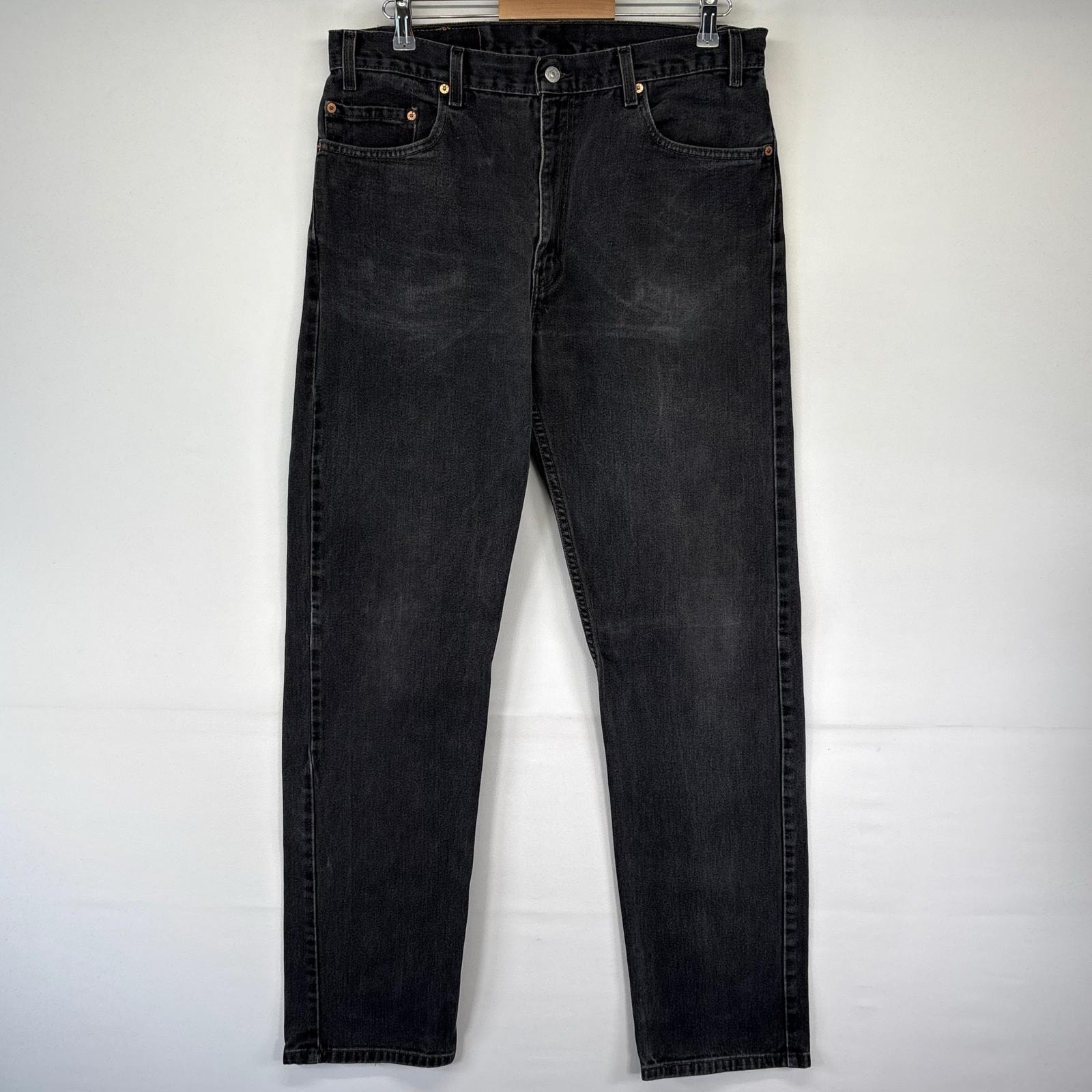 古着 90's/90年代 リーバイス Levi's デニム パンツ 505 テーパード ジーパン ブラックデニム W36L34  ブラック系 メンズ