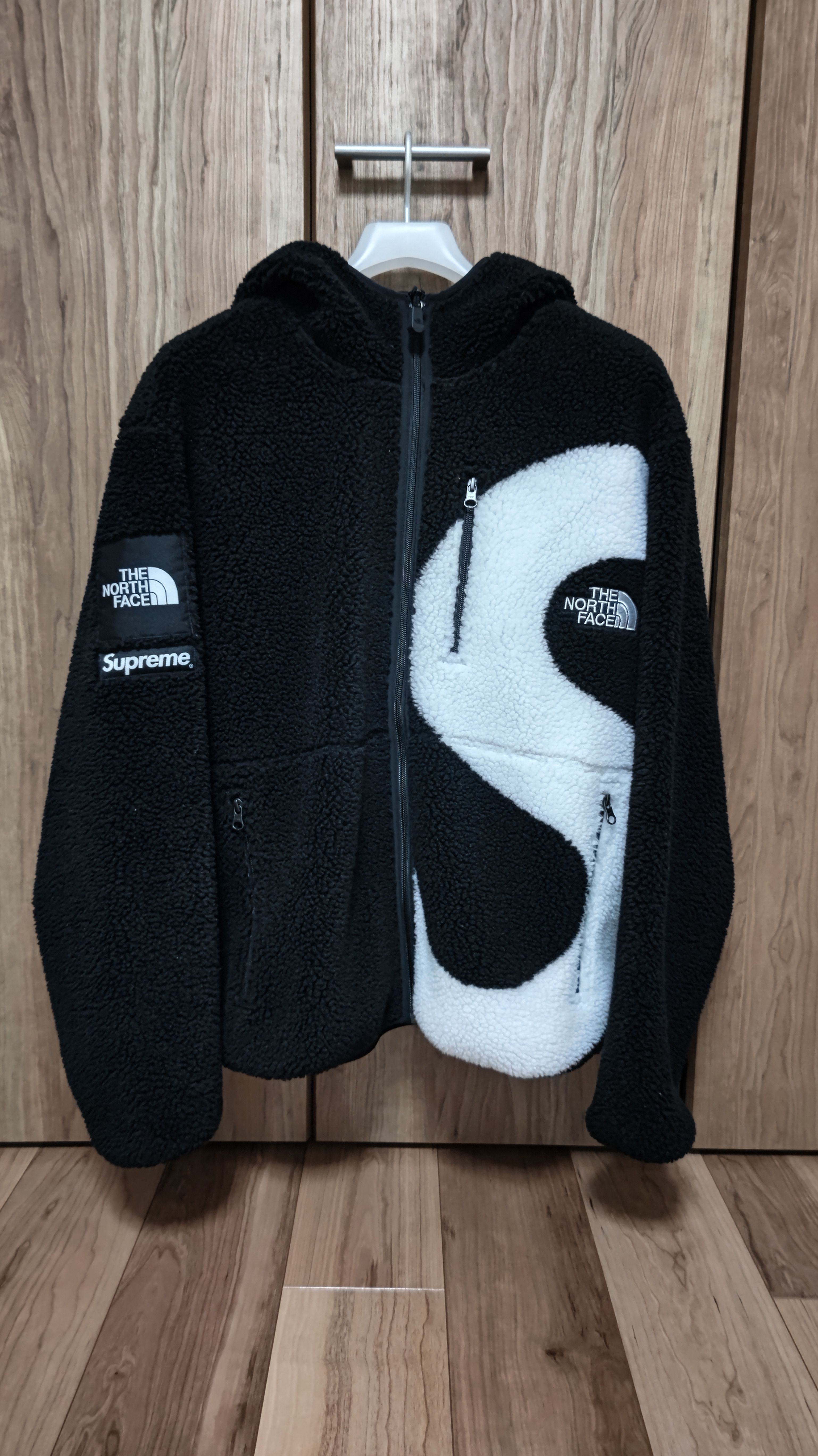 Supreme x The North Face S Logo Hooded Fleece Jacket "Black"