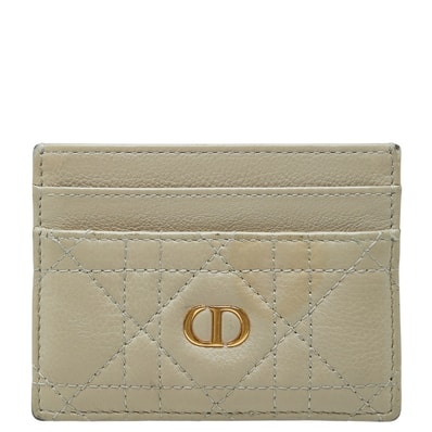 ディオール カロ フリージア カードケース S5130UWHC ベージュ レザー レディース Dior 【中古】