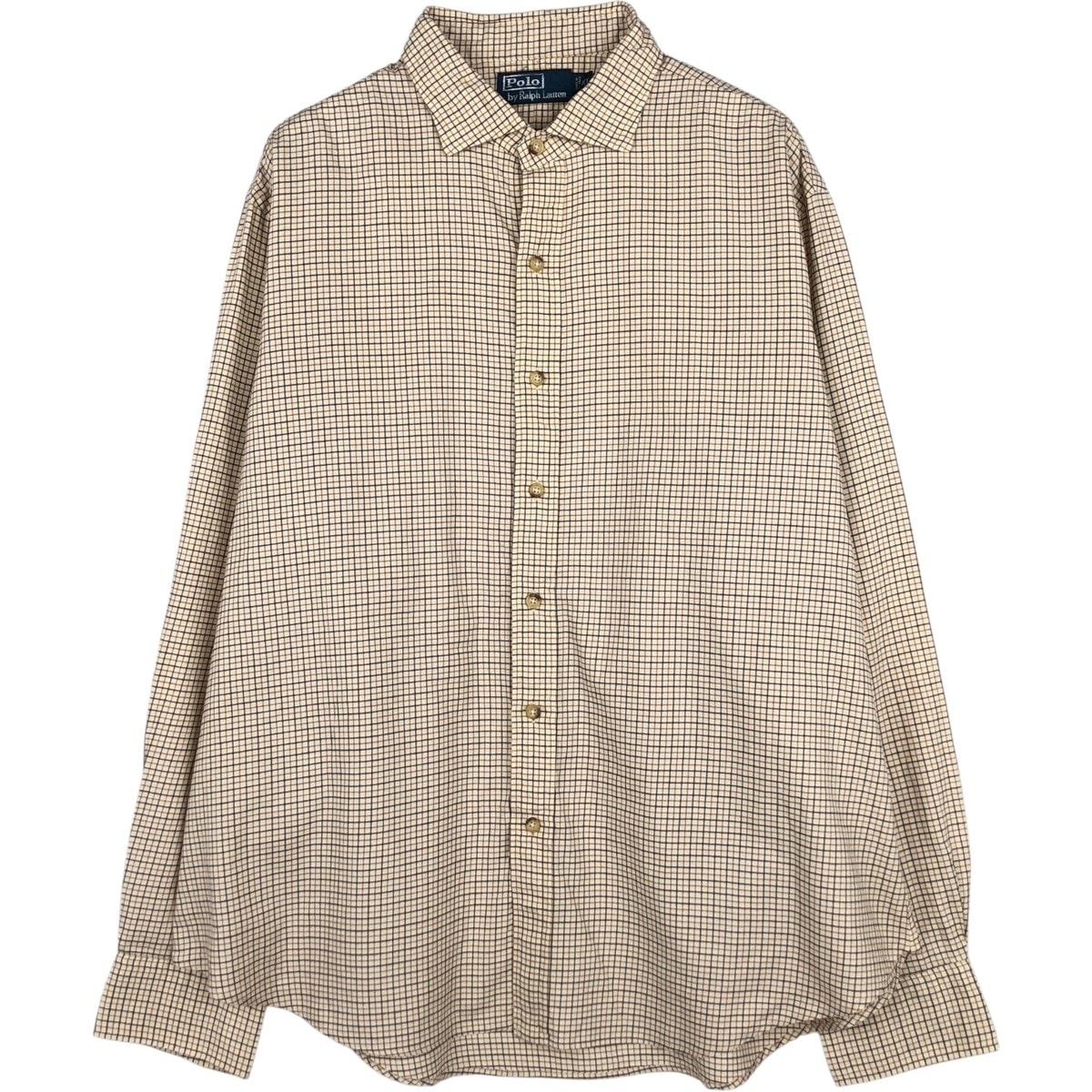 古着 ラルフローレン Ralph Lauren POLO by Ralph Lauren 長袖 コットンチェックシャツ メンズXL相当/eaa662720