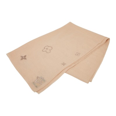 ルイ ヴィトン ラインストーン エトール モンテカルロ ストール M74496 ピンク カシミヤ レディース LOUIS VUITTON 【中古】