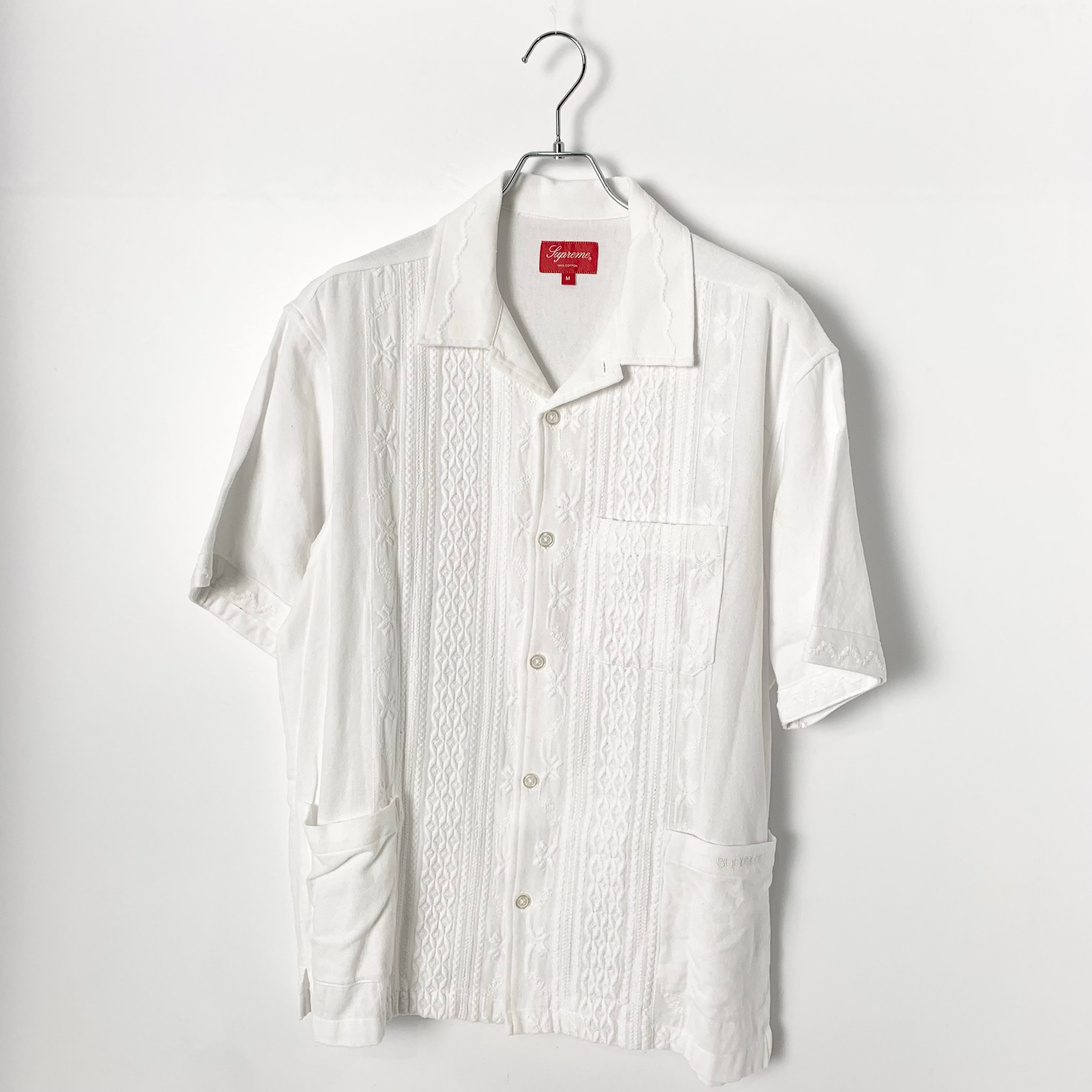 Supreme 20ss Embroidered S/S Shirt "White"