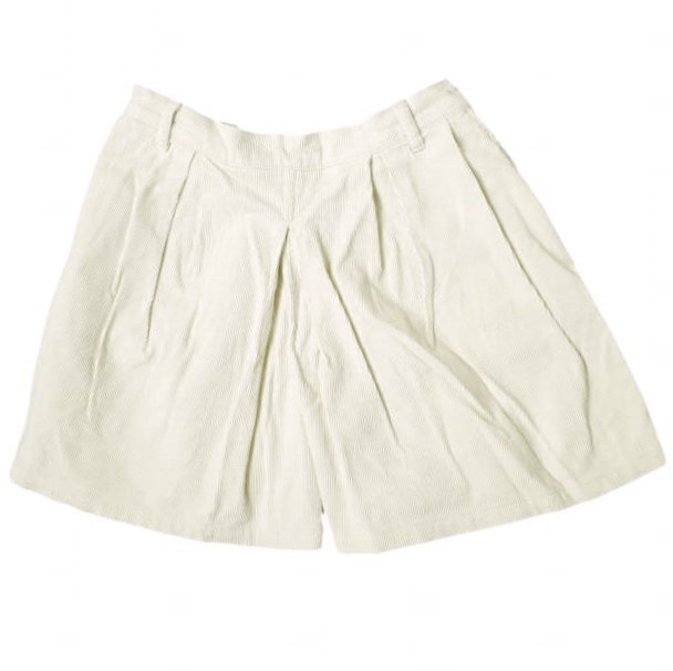 orslow オアスロウ 日本製 コーデュロイタックワイドショーツ 1 ECRU ショーツ イージー ショートパンツ キュロット ボトムス g13635