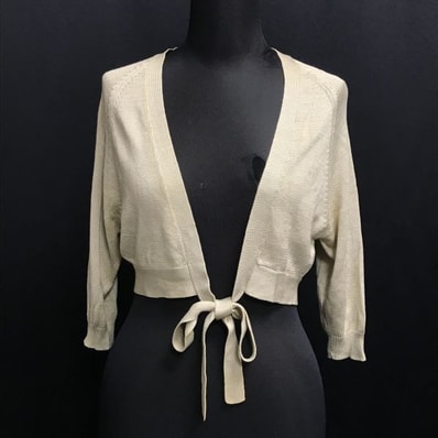 インパクト21製/ラルフローレン/RALPH LAUREN★シルク100%/ショート丈カーディガン【レディースM/ライトグリーン】Tops/cardigan◆cBH365