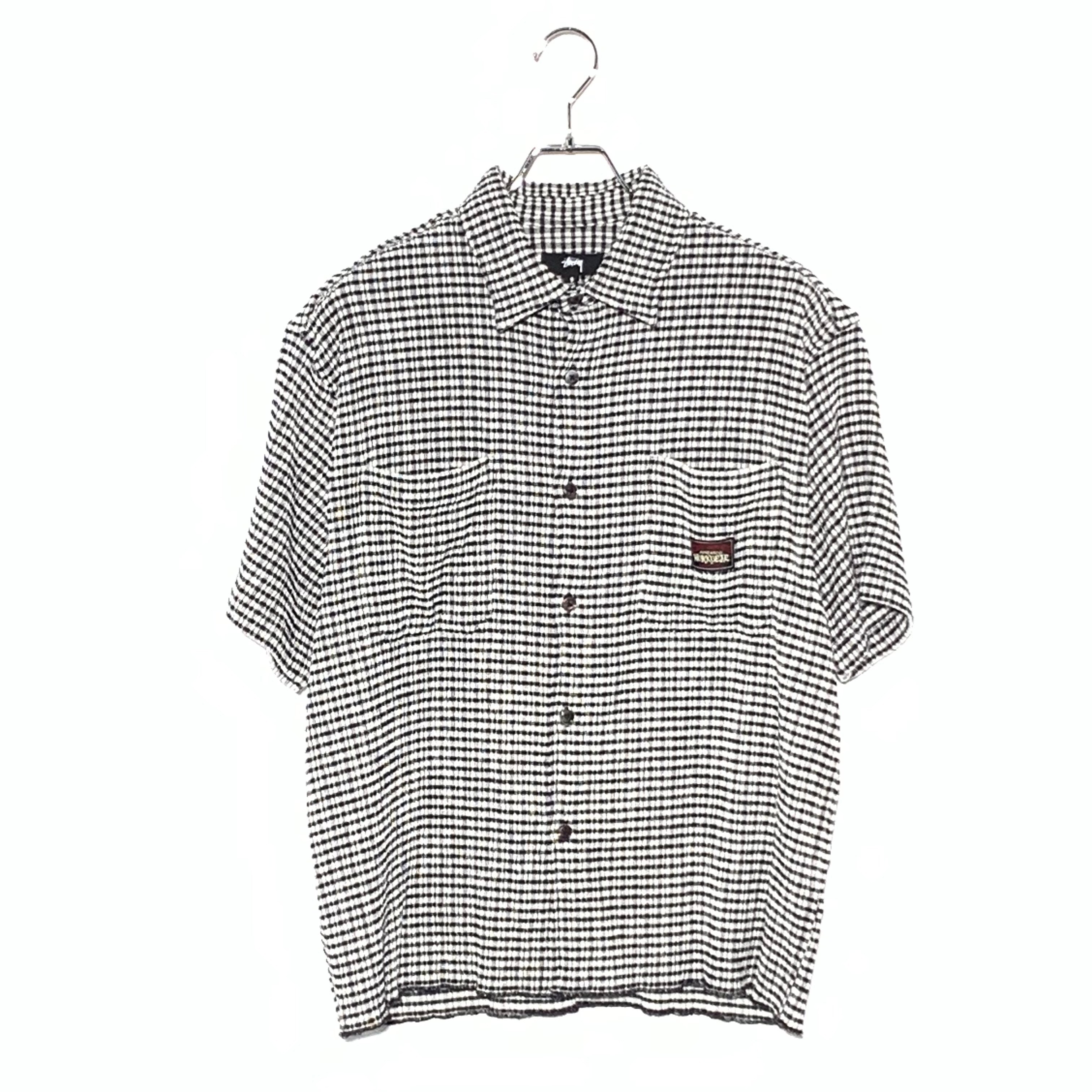 Stussy Crinkled Check SS Shirt "Black"