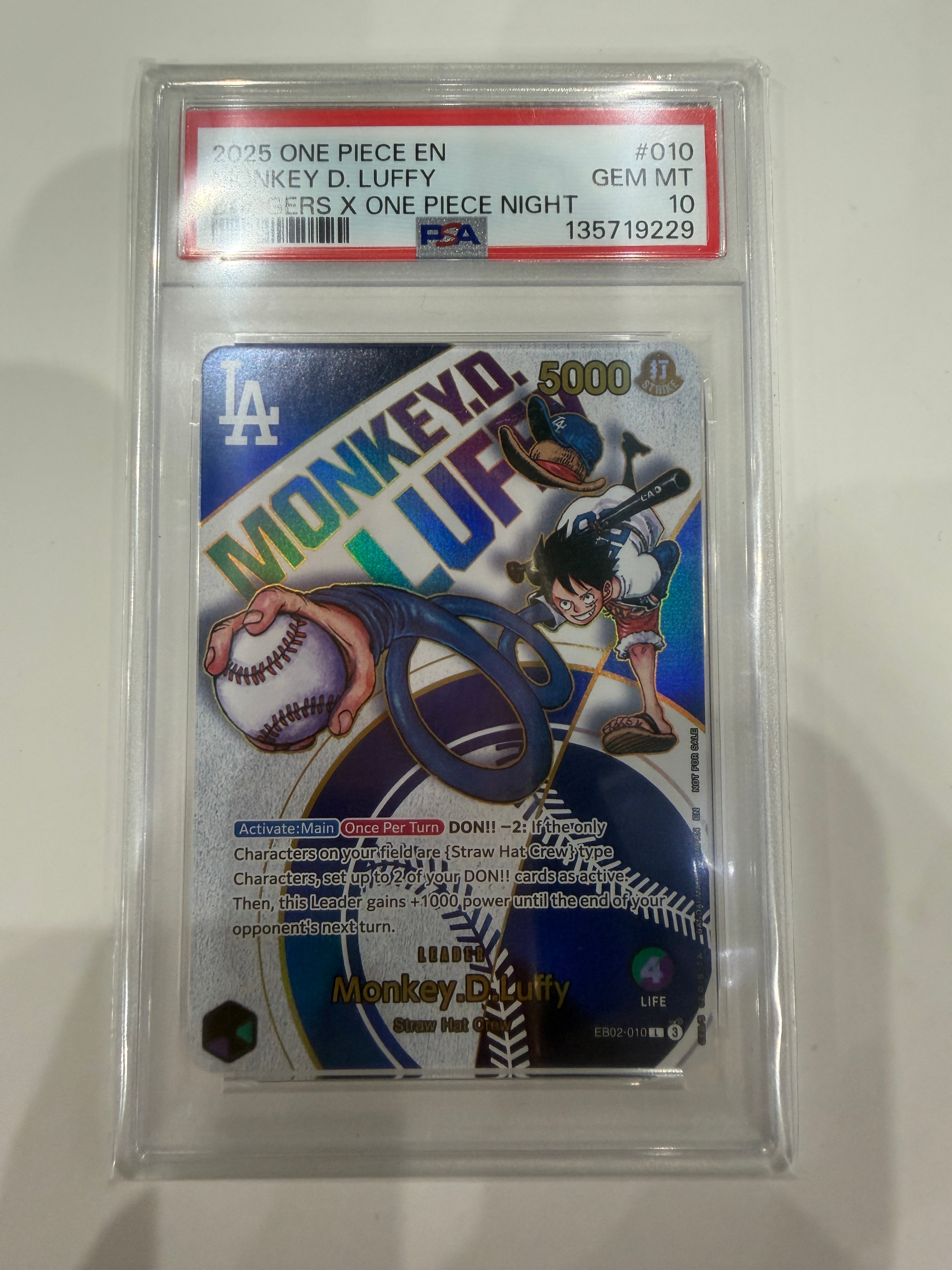 PSA10】モンキー・D・ルフィ L [EB02-010]【英語版】(プロモーション