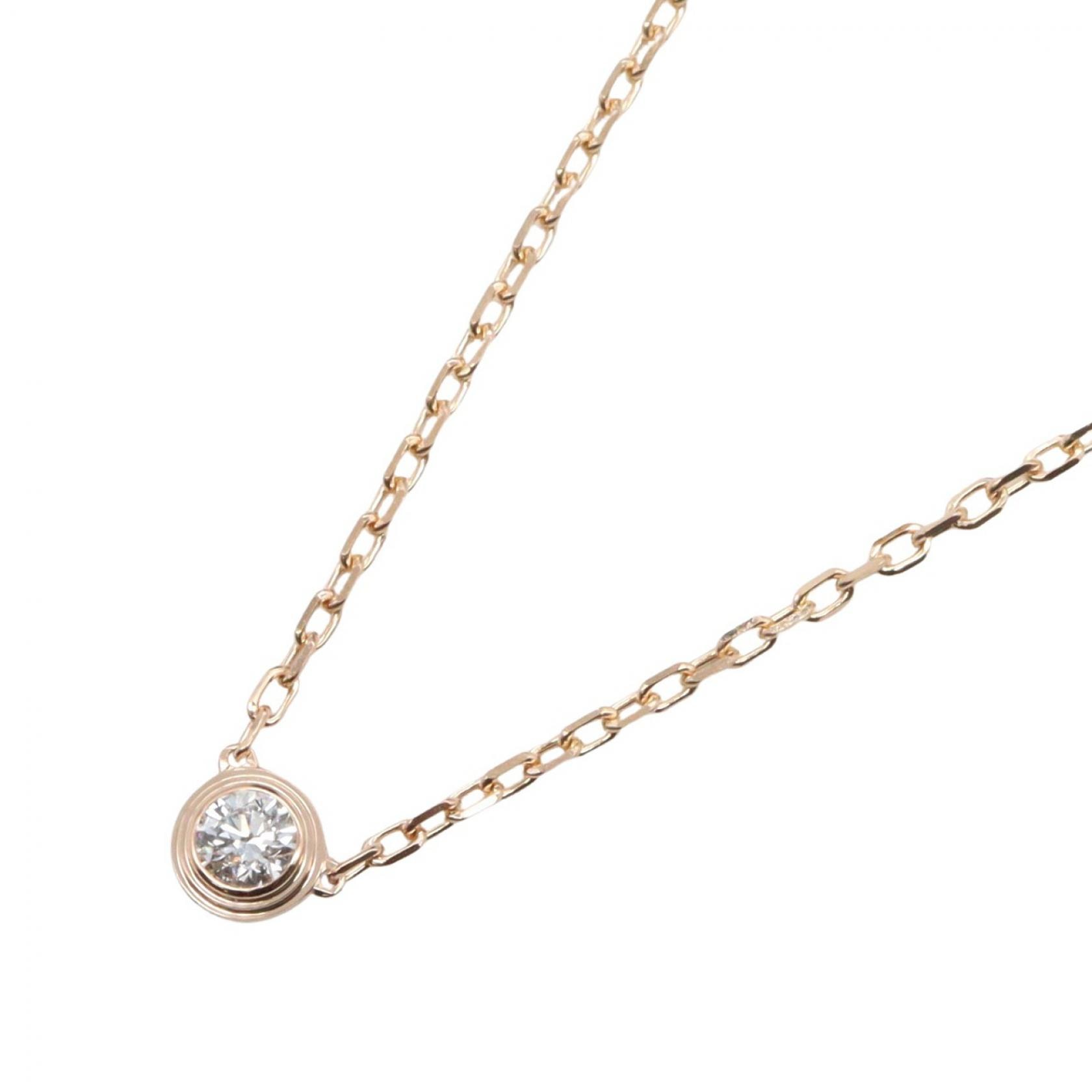 カルティエ CARTIER ダムール SM ネックレス ネックレス ジュエリー K18PG(ピンクゴールド) ダイヤモンド レディース ゴールド系 / クリア系 【中古】