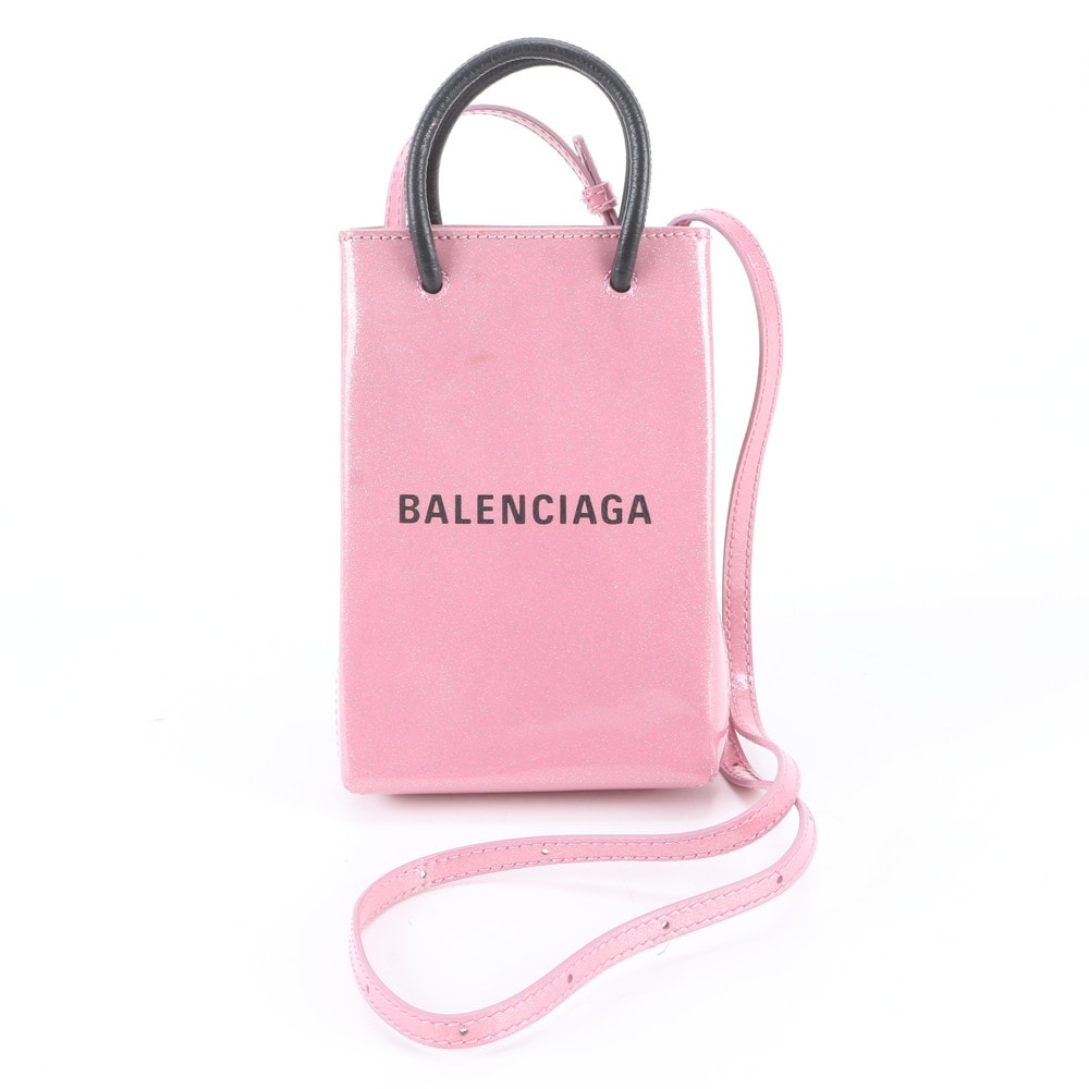 ■極美品 バレンシアガ ショッピング フォンホルダーショルダーバッグ