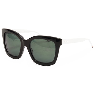 SALE【美品】THOM BROWNE トムブラウン サングラス サイズ 54□21-148 メンズ レディース ユニセックス TB-501-C シグネチャー トリコロールチップ 小物 ホワイト ネイビー 白 紺 日本製