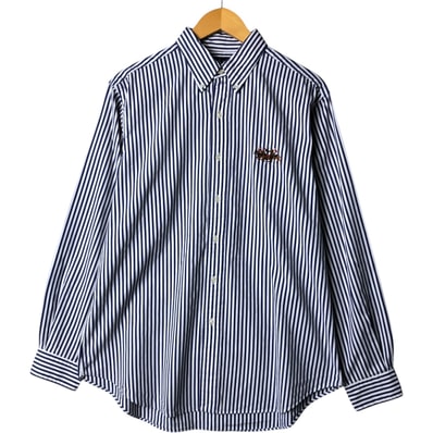 古着 ラルフローレン Ralph Lauren CLASSIC FIT 長袖 ボタンダウンストライプシャツ メンズL相当/eaa575506