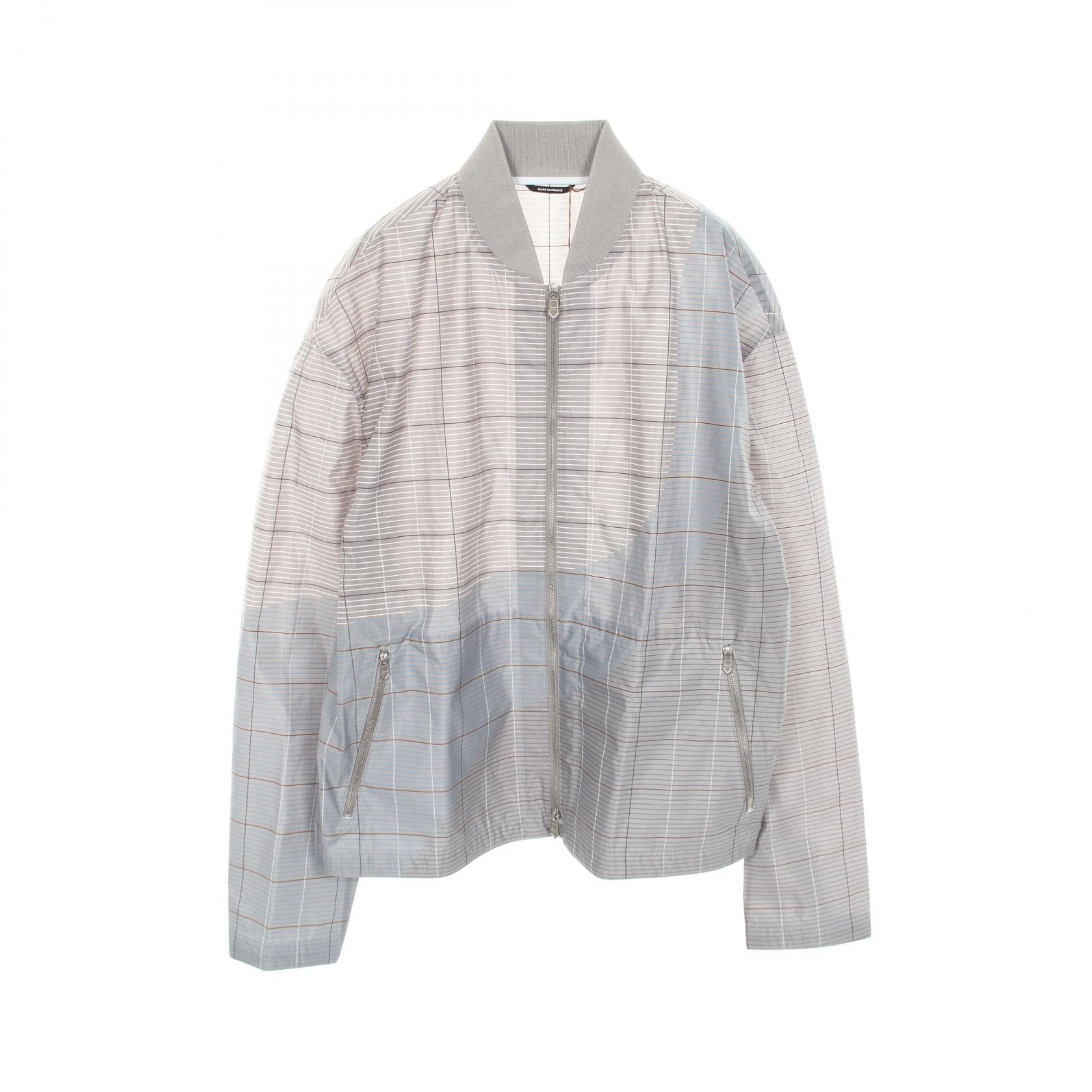 エルメス HERMES セリエボタン ブルゾン 衣料品 アウター ポリエステル メンズ グレー系 / マルチカラー 【中古】