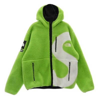 Supreme シュプリーム ジャケット 20AW x The North Face ザノースフェイス S Logo Hooded Fleece Jacket エス ロゴ フーデッド フリース ジップアップ フーディー ジャケット グリーン系【美品】【中古】