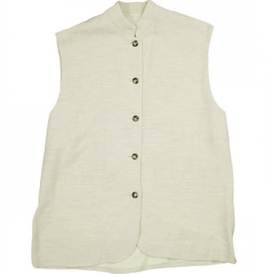 CLANE クラネ 20SS LINEN STAND BOX VEST リネンスタンドボックスベスト 18103-0391 Free Natural ジレ トップス g24083