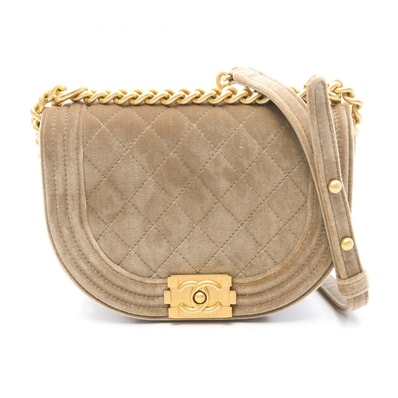 シャネル CHANEL ボーイシャネル スモール ショルダーバッグ バッグ ファブリック レディース カーキ系 AS3350 【中古】