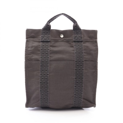 エルメス HERMES エールライン アドMM リュックサック バックパック バッグ ナイロンキャンバス メンズ レディース グレー系 【中古】