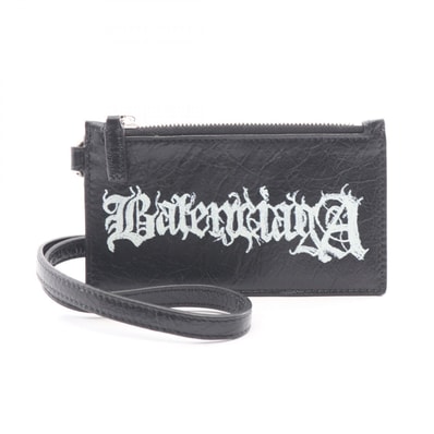 バレンシアガ BALENCIAGA CASH キャッシュ コインケース 財布 レザー メンズ ブラック系 5945482AAW31090 【新品】