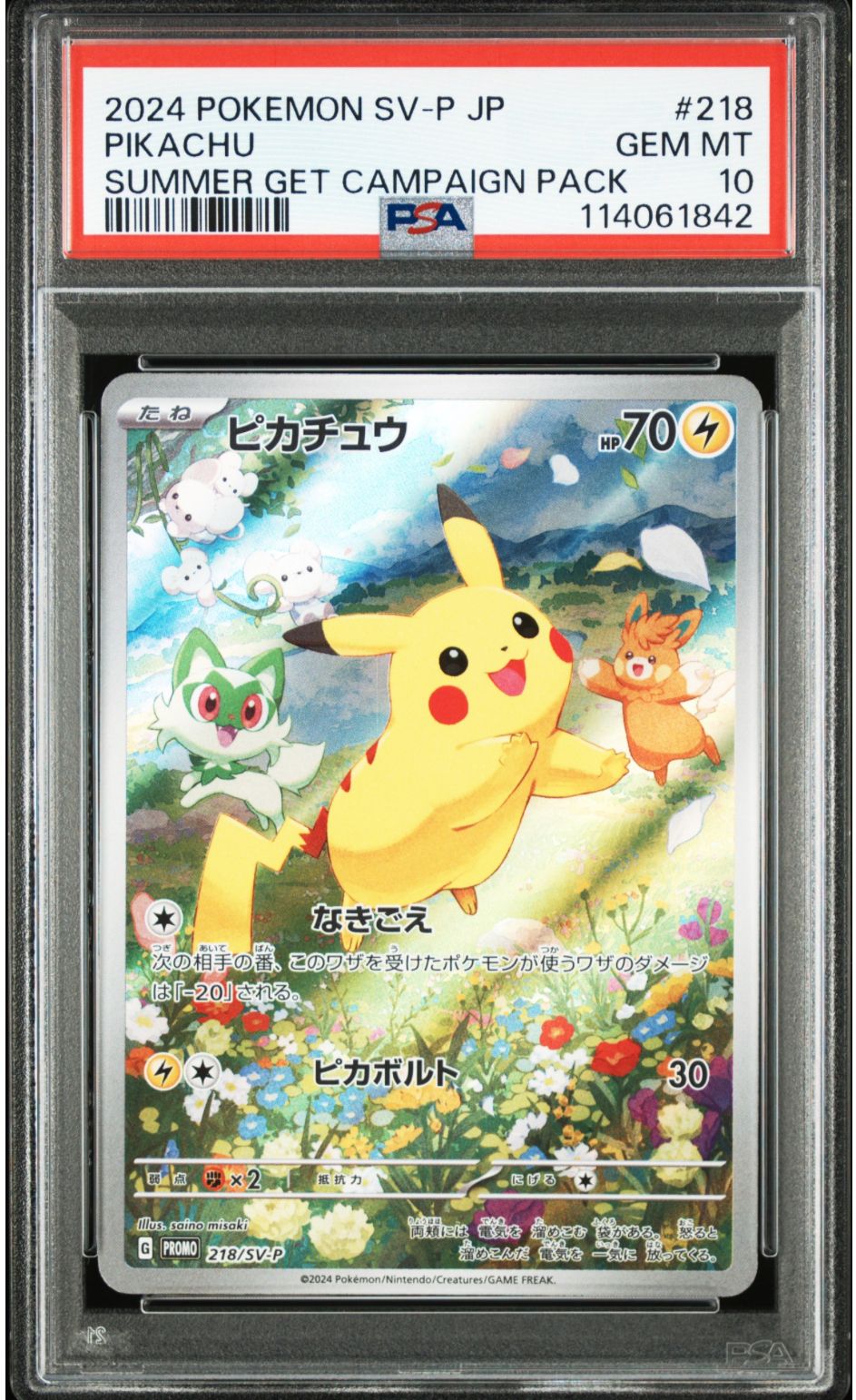 ピカチュウ P [SV-P 218](プロモカードパック「ポケカの夏がキタ!プロモカードGetキャンペーン!」)