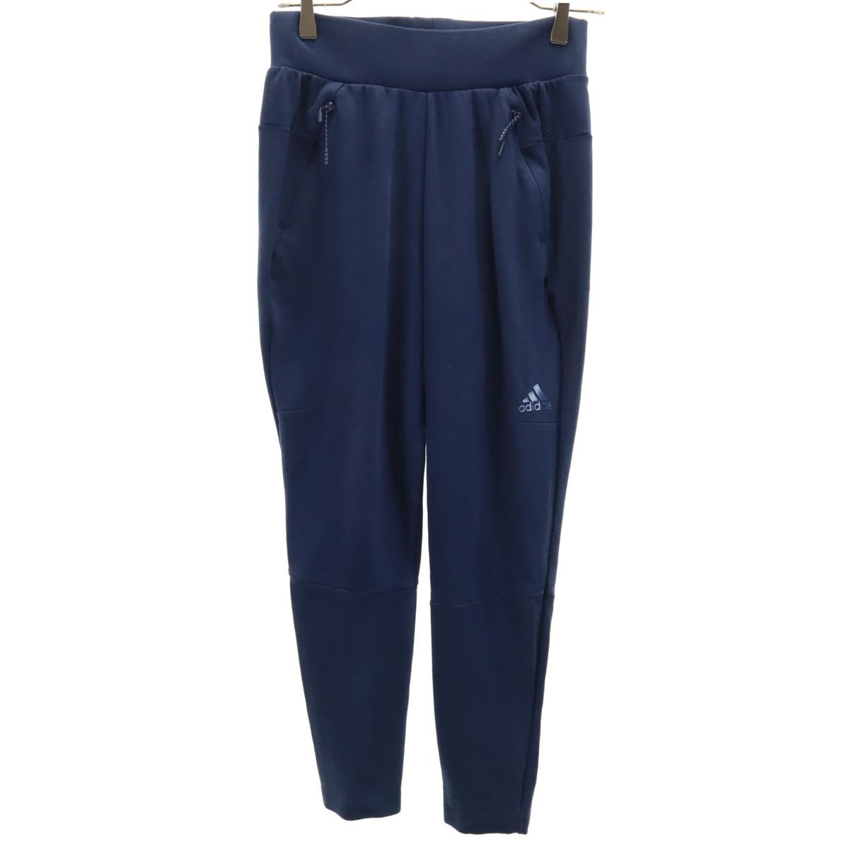 adidas アディダス テーパードパンツ S ネイビー