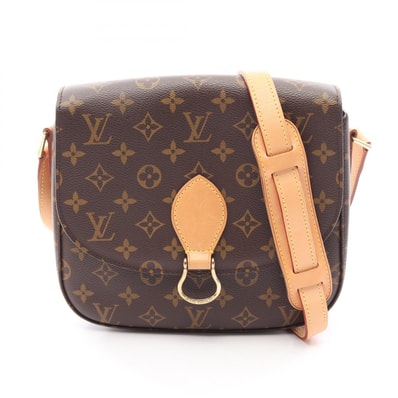 ルイ・ヴィトン LOUIS VUITTON サンクルーGM モノグラム ショルダーバッグ バッグ PVCコーティングキャンバス レザー モノグラム レディース ブラウン系 M51242 【中古】