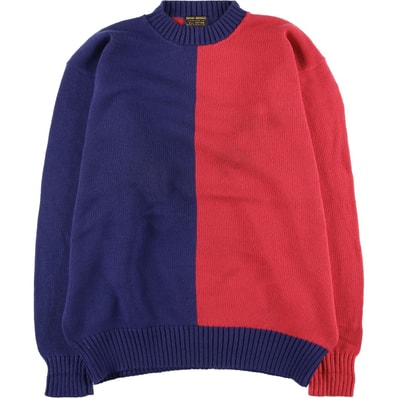 古着 ブルックスブラザーズ Brooks Brothers ツートン コットンニットセーター メンズL相当/eaa399111