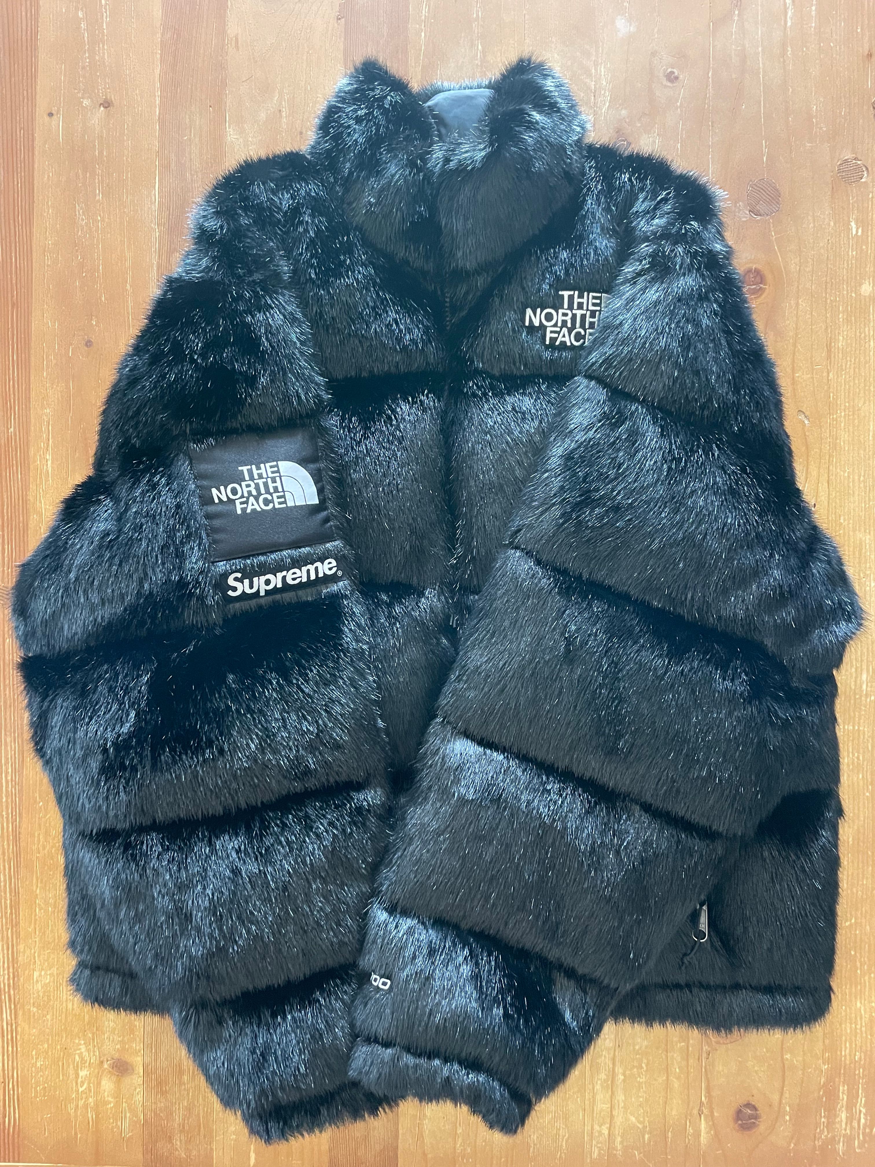 Supreme x The North Face Faux Fur Nuptse Jacket "Black"
