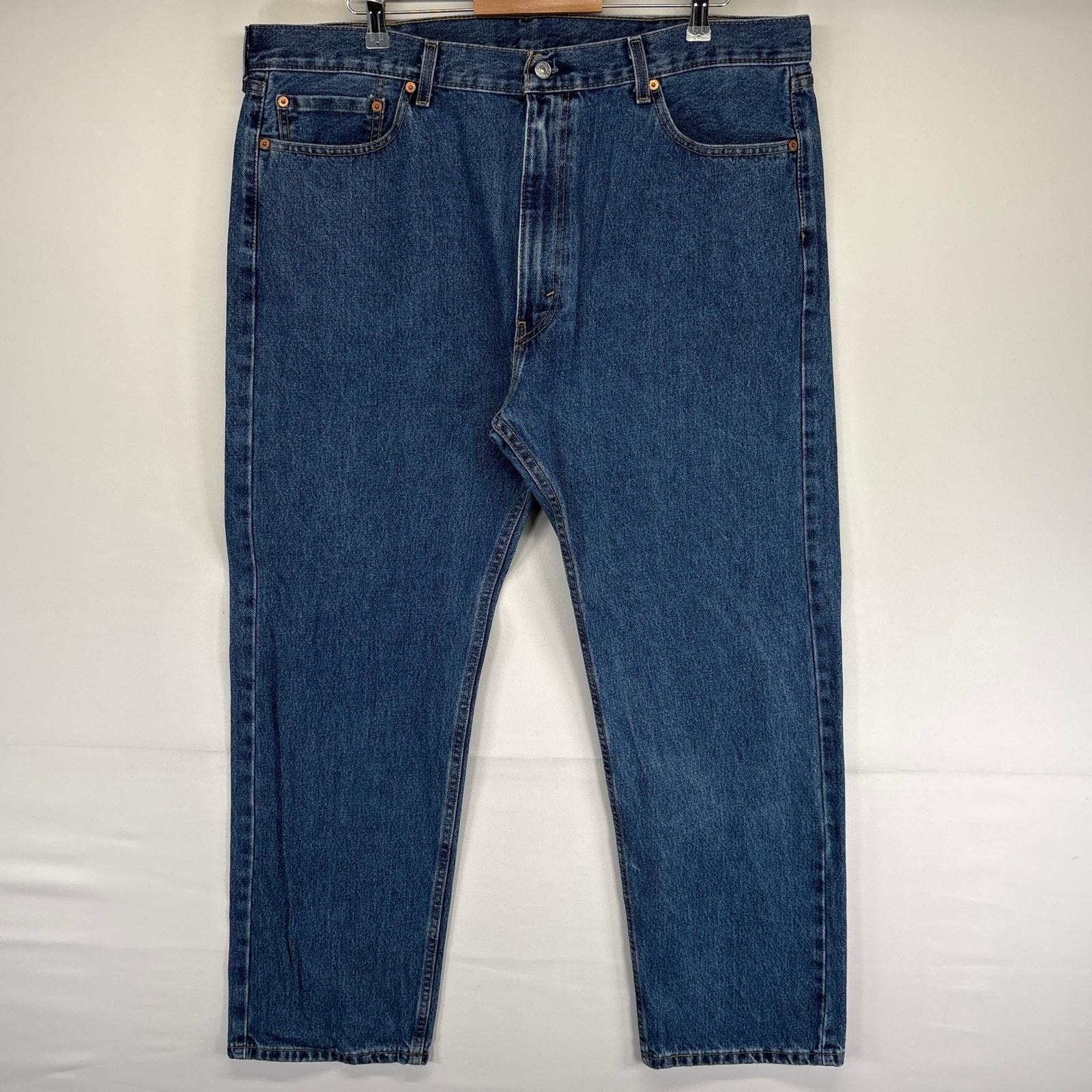 古着 リーバイス Levi's デニム パンツ 505 ジーンズ 大きいサイズ ストレート ジーパン ジーンズ ジップ w42 L30  ブルー系 メンズ