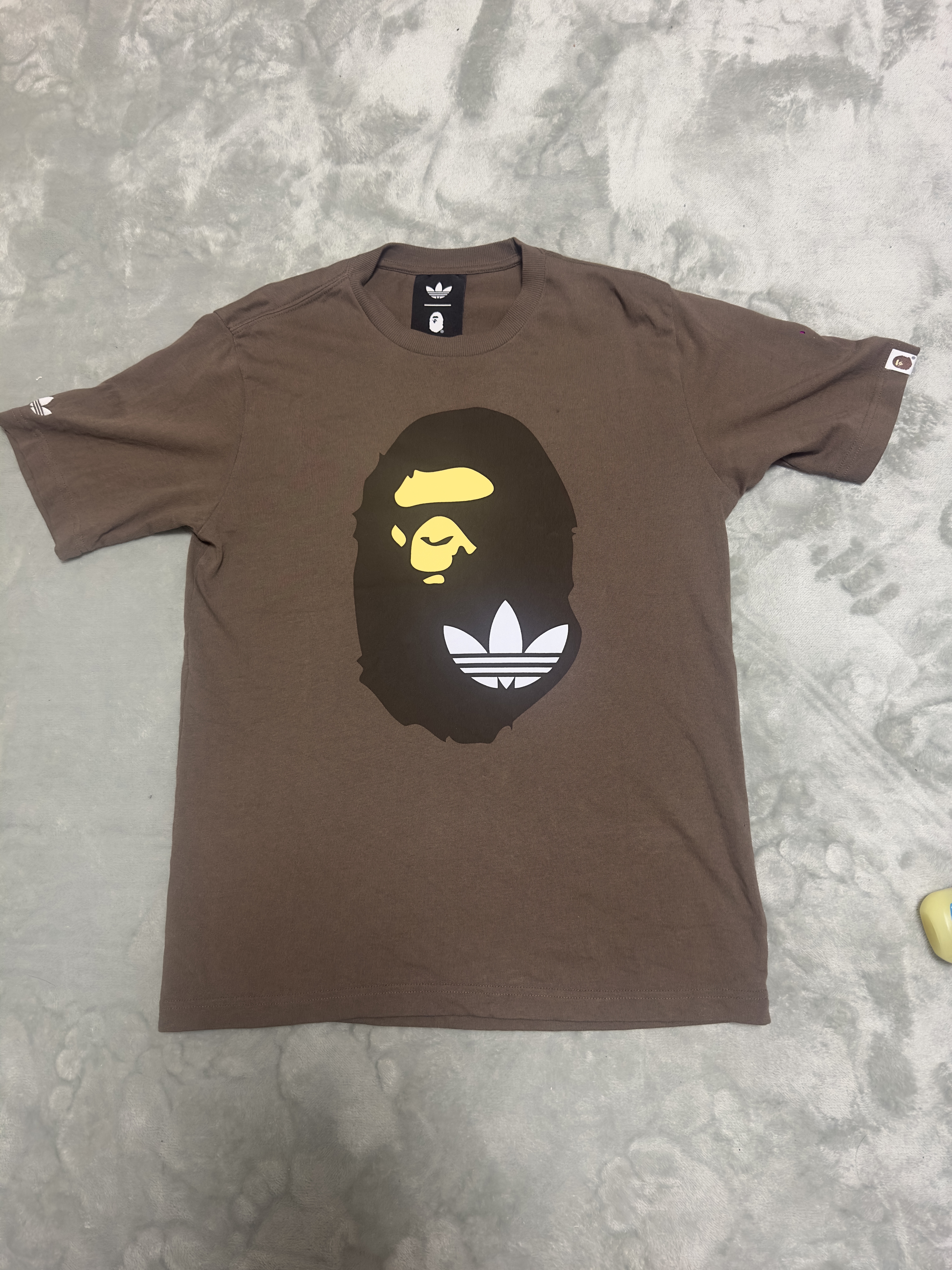 A BATHING APE x adidas Ape Head Tee "Brown"