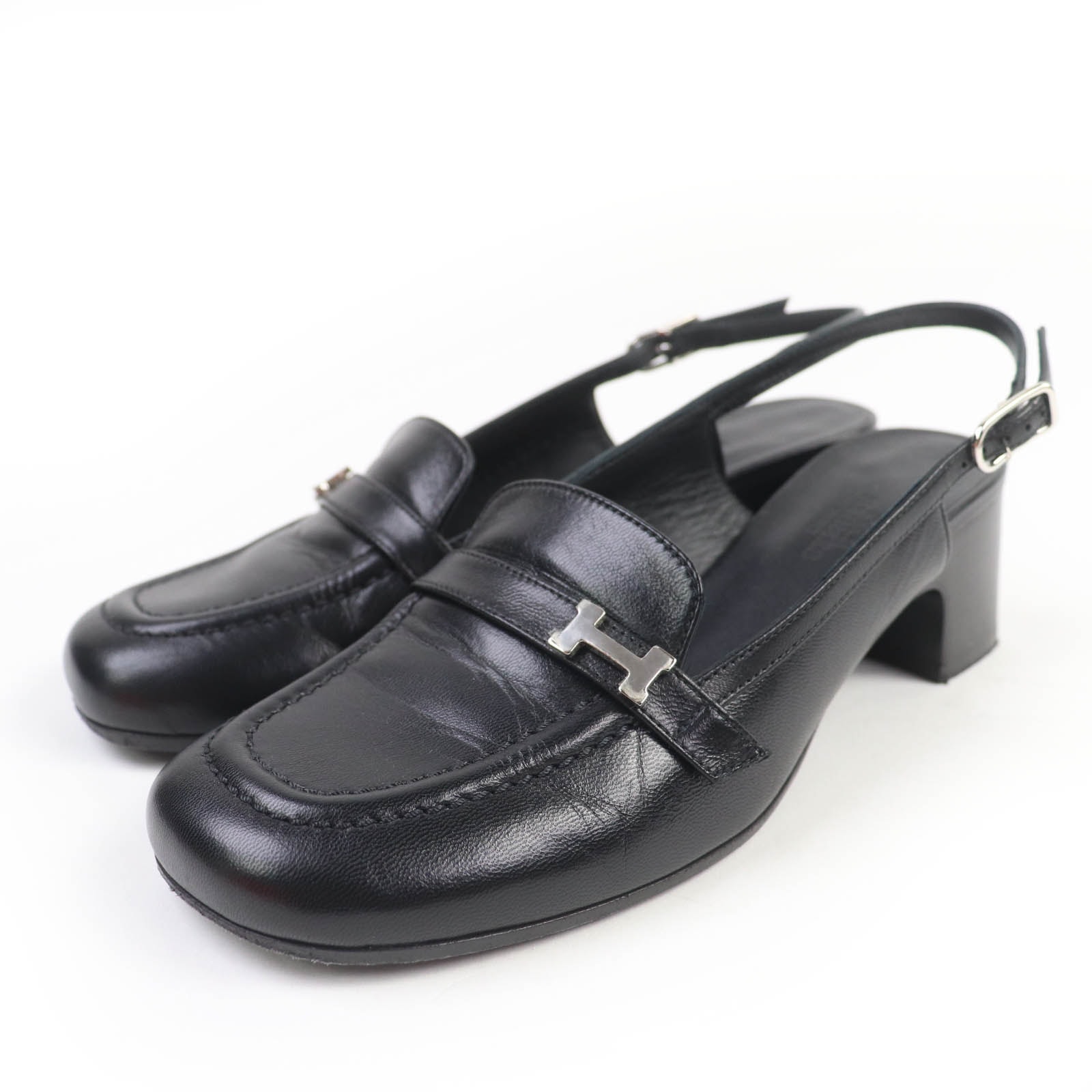 美品 エルメス
 パンプス アンフィニ ブラック レディース 36