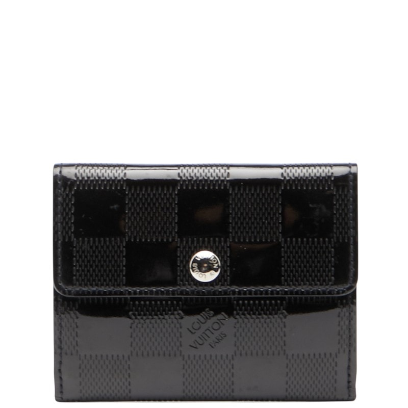ルイ ヴィトン ダミエ ヴェルニ ラドロー コインケース カードケース M92136 ブラック パテントレザー レディース LOUIS VUITTON 【中古】
