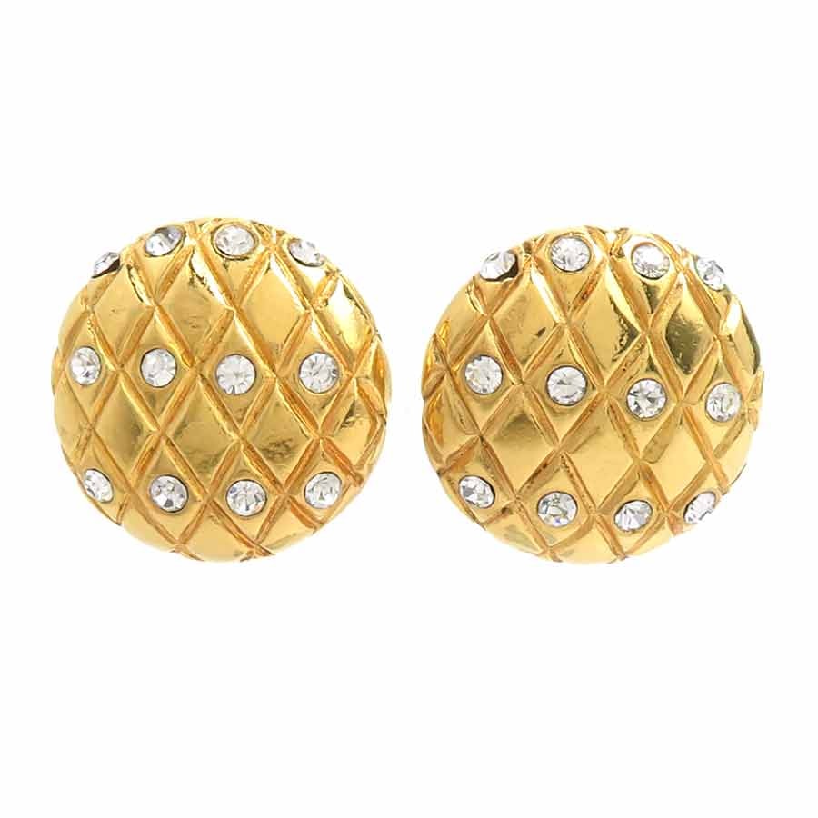 シャネル CHANEL イヤリング メタル/ラインストーン ゴールド/シルバー レディース【中古】 e61627a