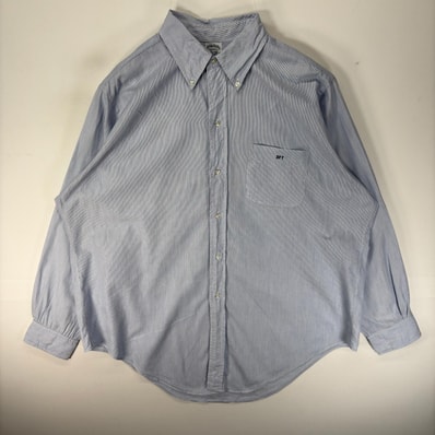 古着 70's/70年代 ヴィンテージ ブルックスブラザーズ Brooks Brothers USA製 長袖シャツ ボタンダウン 6ボタン ブルー系 ストライプ メンズ