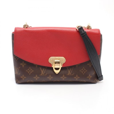 ルイ・ヴィトン LOUIS VUITTON サン プラシード ショルダーバッグ バッグ PVCコーティングキャンバス レザー モノグラム スリーズ レディース ブラウン系 / レッド系 M43713 【中古】