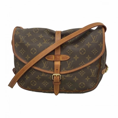 【6gd5037】ルイヴィトン ショルダーバッグ モノグラム ソミュール30 M42256 ブラウン【中古】レディース