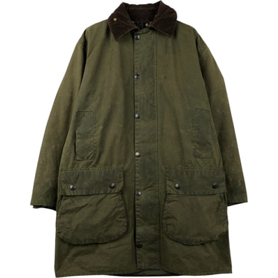 古着 80~90年代 バブアー Barbour BORDER ボーダー 旧3ワラント ワックスコットン オイルドジャケット 英国製 C38 メンズM相当 ヴィンテージ/eaa614858